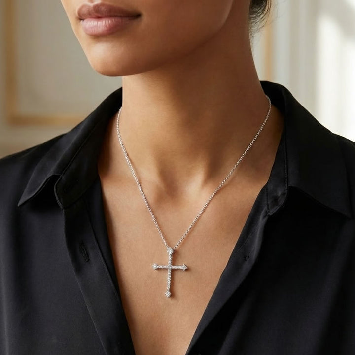 Sterling Silver Fancy Cross Pendant