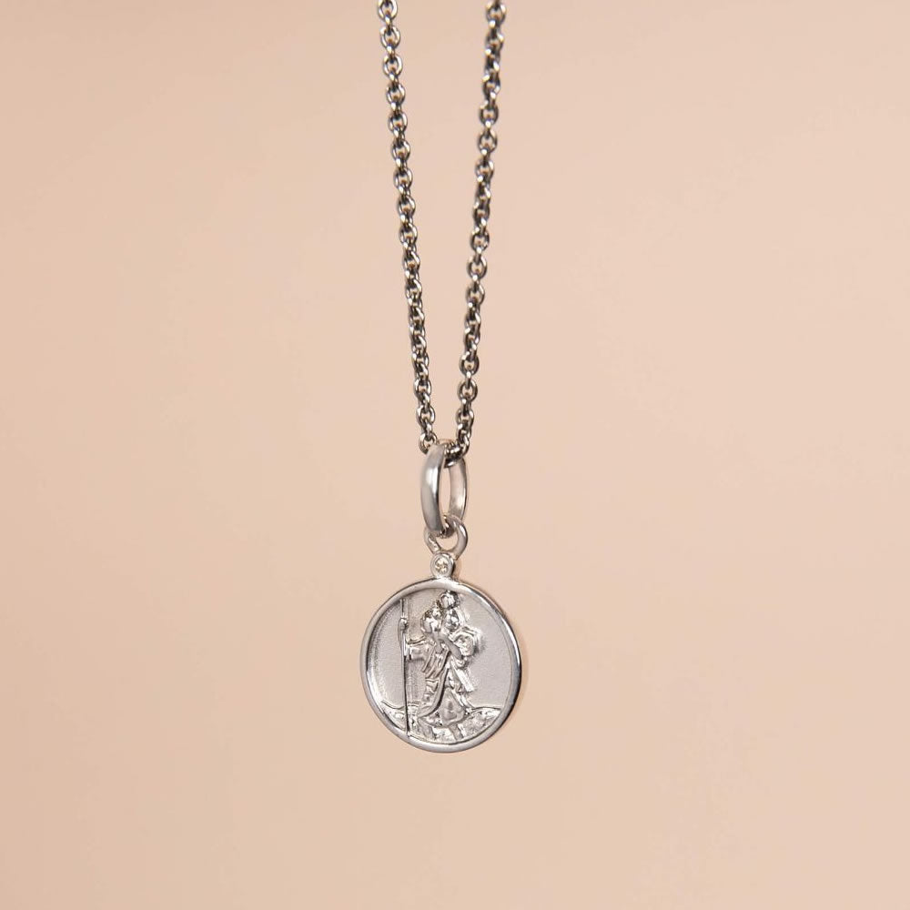 Children's Sterling Silver St Christopher Necklace