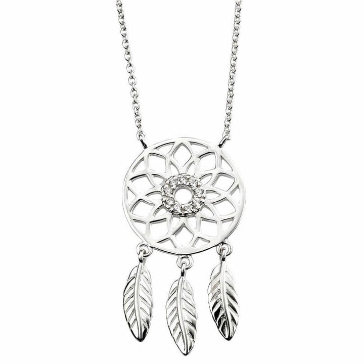 Sterling Silver Dream Catcher Necklace