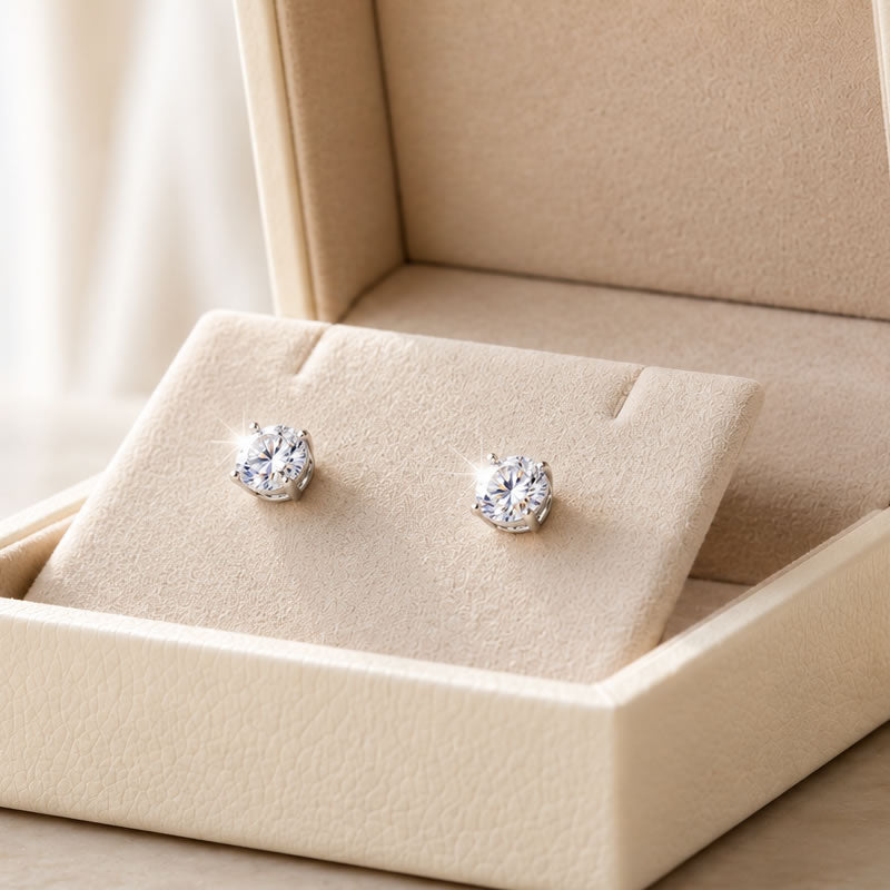 18ct White Gold 1.00ct Lab Diamond Stud Earrings