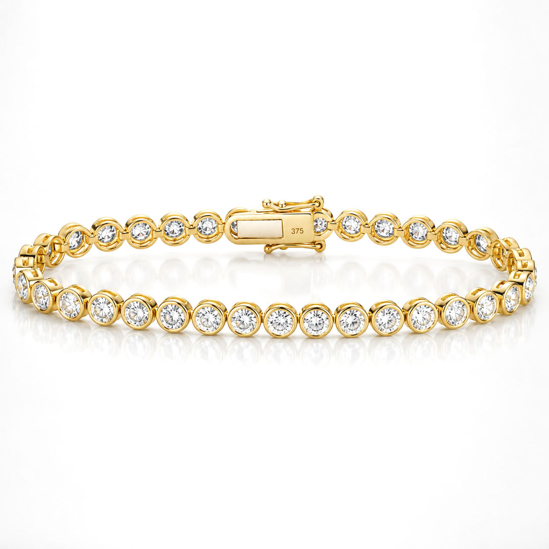 9ct Gold 5.60ct Lab Diamond Tennis Bracelet