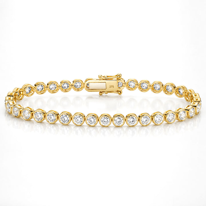 9ct Gold 5.60ct Lab Diamond Tennis Bracelet