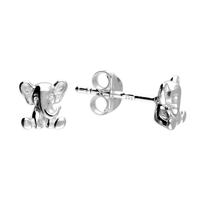 Children's Sterling Silver Elephant Earrings
