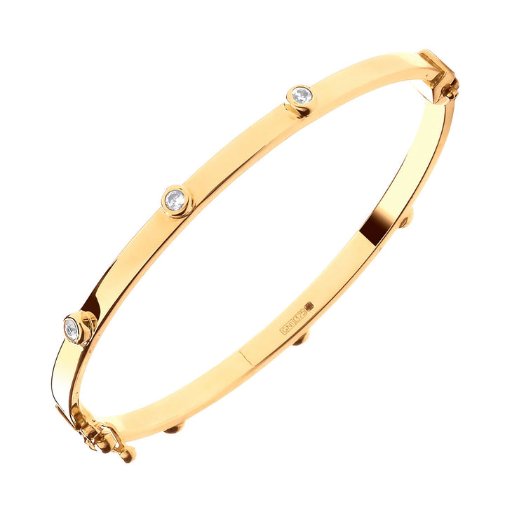 9ct Gold Studded Baby Bangle