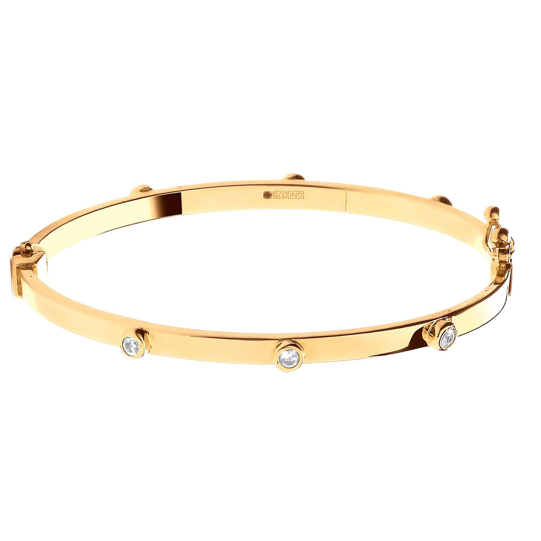 9ct Gold Studded Baby Bangle