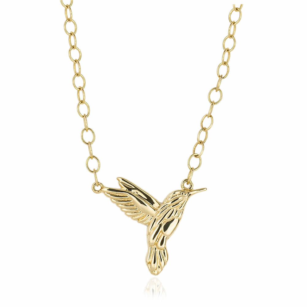 9ct Gold Hummingbird Necklace