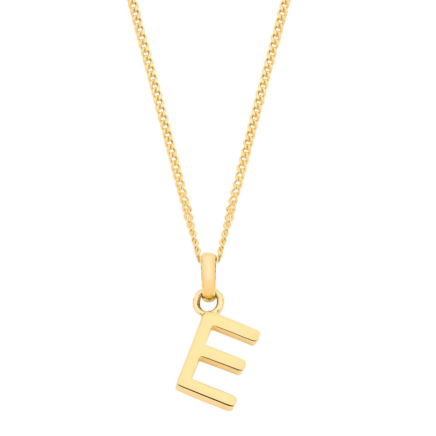 9ct Gold Initial E Pendant – Bijou Jewellery