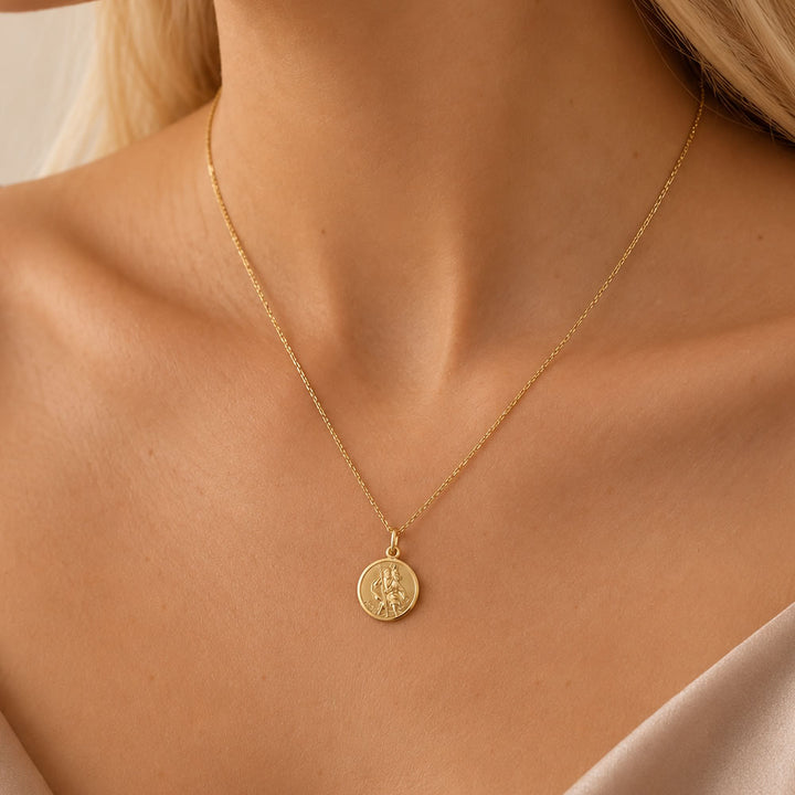 Women's 9ct Gold St Christopher Pendant