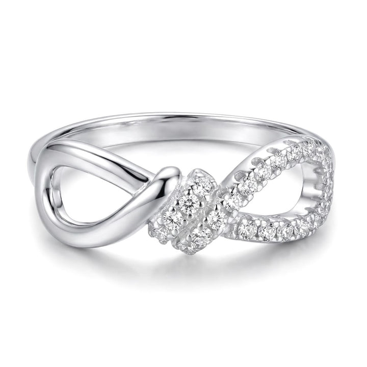 Silver Love Knot Infinity Loop Ring