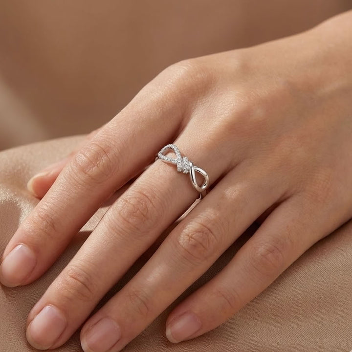 Silver Love Knot Infinity Loop Ring