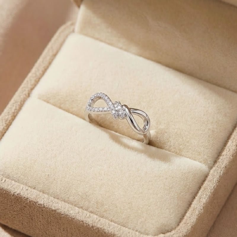 Silver Love Knot Infinity Loop Ring