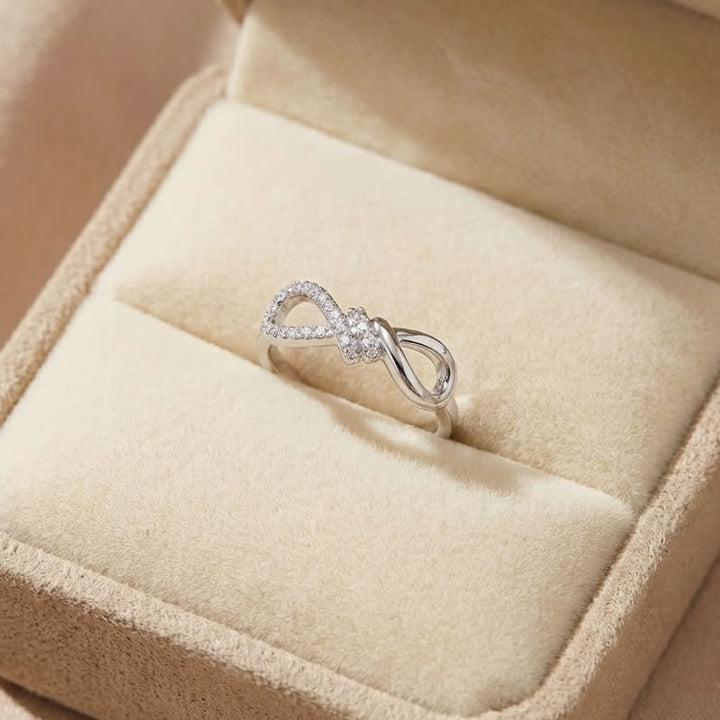 Silver Love Knot Infinity Loop Ring