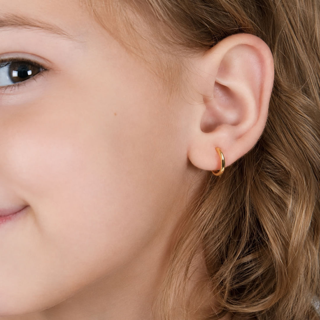 Children's 9ct Gold Hinged Hoop Earrings