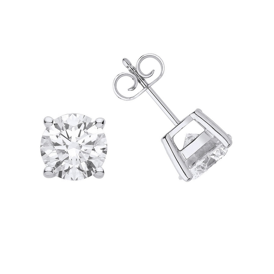 18ct White Gold 1.00ct Lab Diamond Stud Earrings
