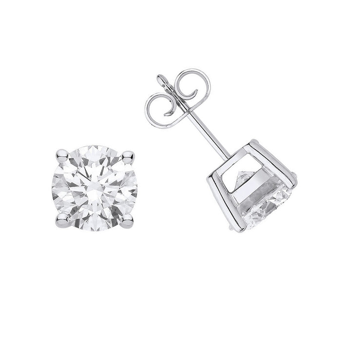 18ct White Gold 1.00ct Lab Diamond Stud Earrings