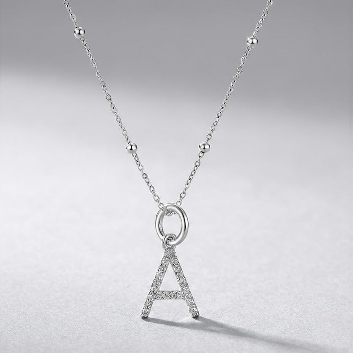 Silver Initial Pendant A