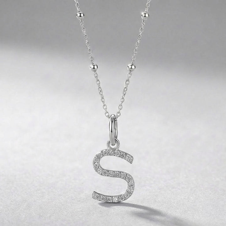 Silver Initial Pendant S
