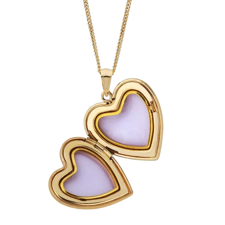 9ct Gold Angel Wing Heart Locket