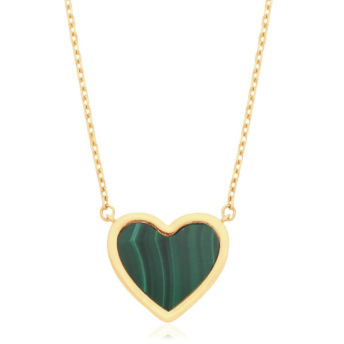 Love Malachite Heart Necklace