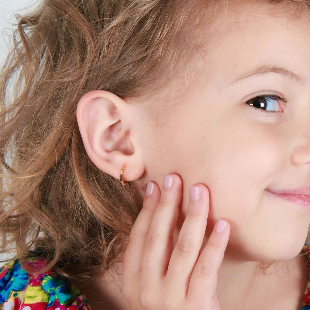 Children's 9ct Gold Hinged Hoop Earrings