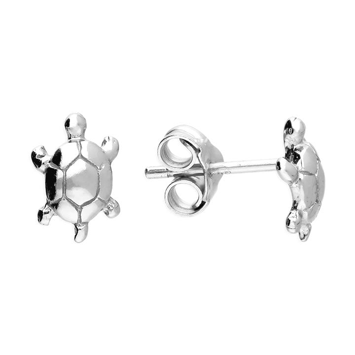 Children's Sterling Silver Turtle Stud Earrings