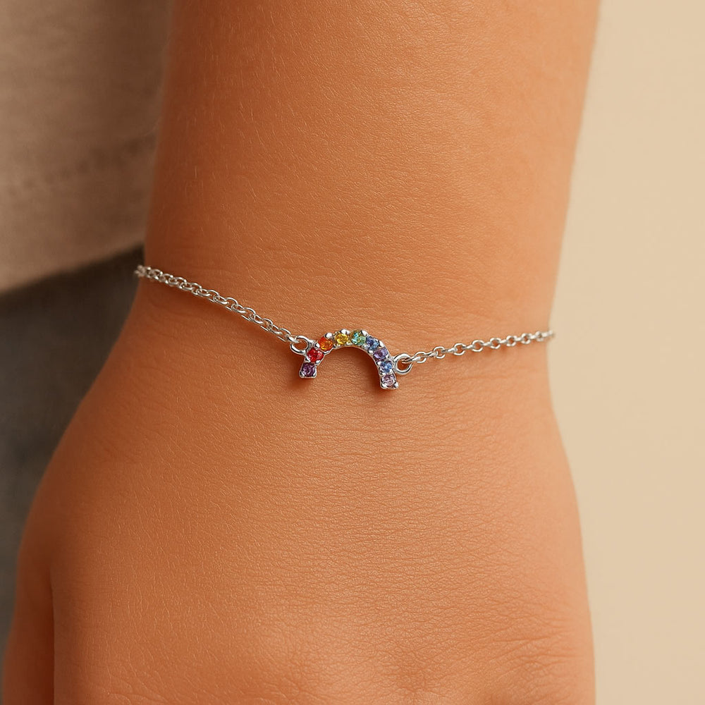Children's Sterling Silver Rainbow Bracelet