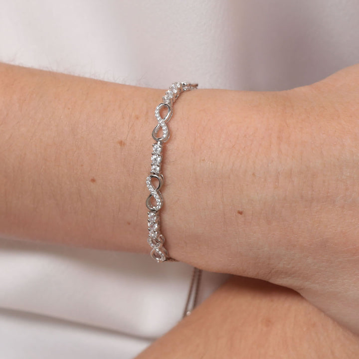 Silver Forever Infinity Adjustable Link Bracelet