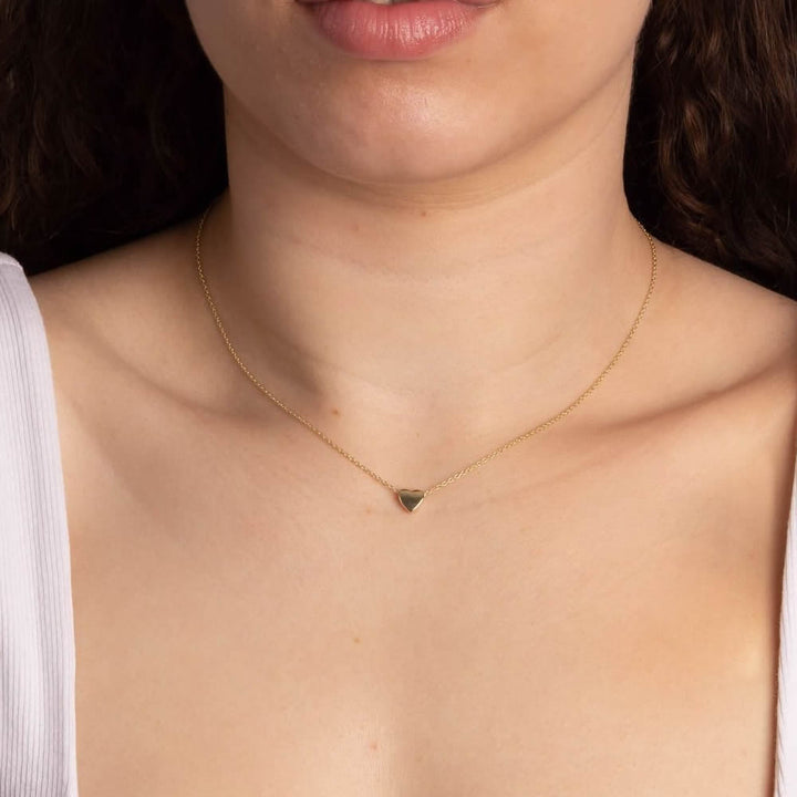 9ct Gold Heart Slider Pendant Necklace