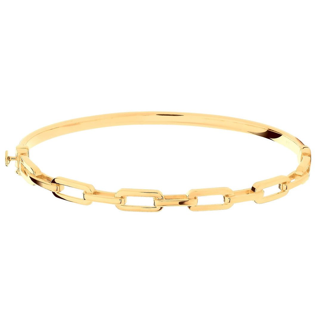 9ct Gold Oval Chain Link Bangle