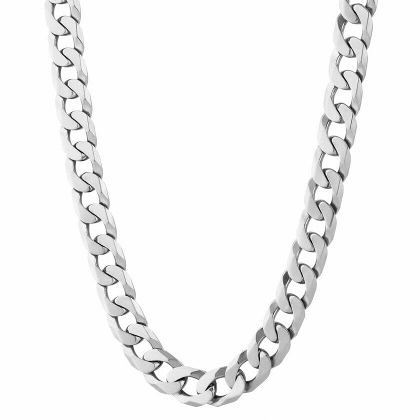 Mens silver Curb Chain 10mm