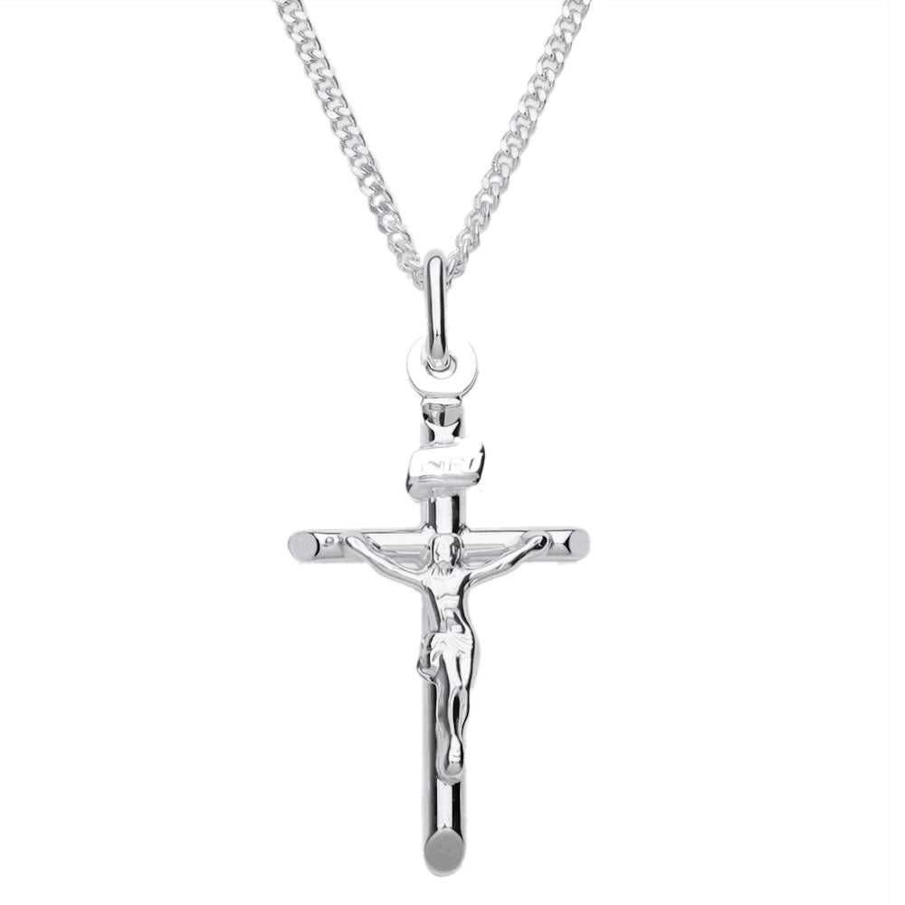 Women's Silver Crucifix Cross Pendant