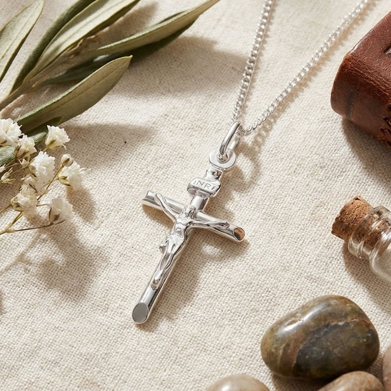 Women's Silver Crucifix Cross Pendant