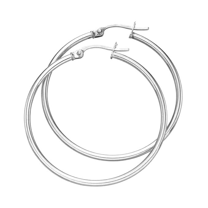 Sterling Silver Hoop Earrings 30mm