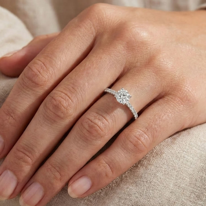 Sterling Silver Solitaire Ring