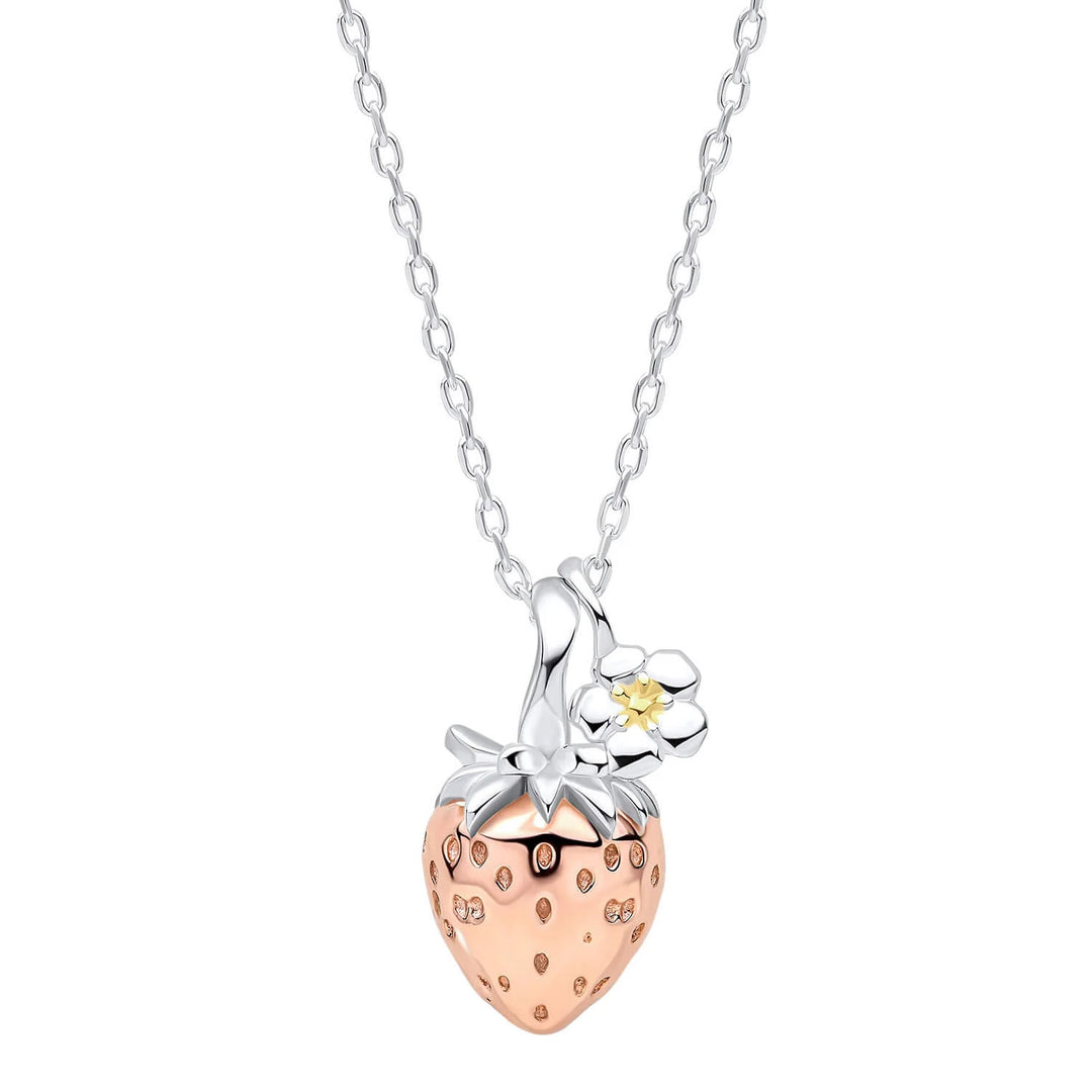 Sterling Silver Strawberry Necklace
