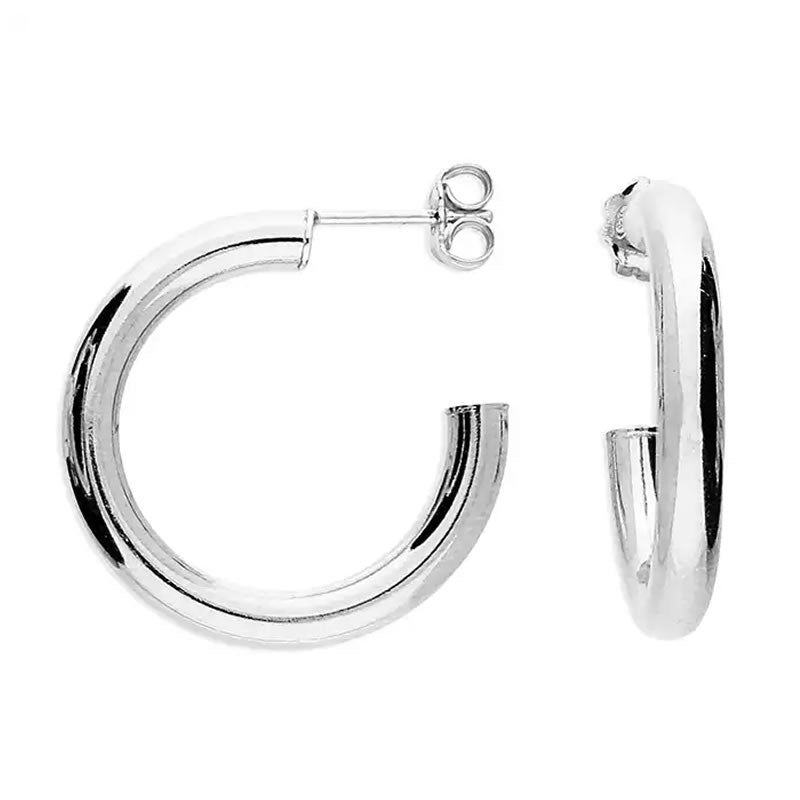 Sterling Silver 3/4 Hoop Earrings