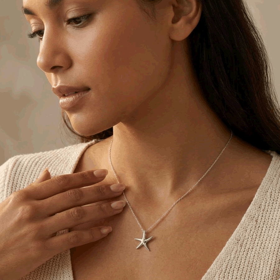 Sterling Silver Starfish Necklace