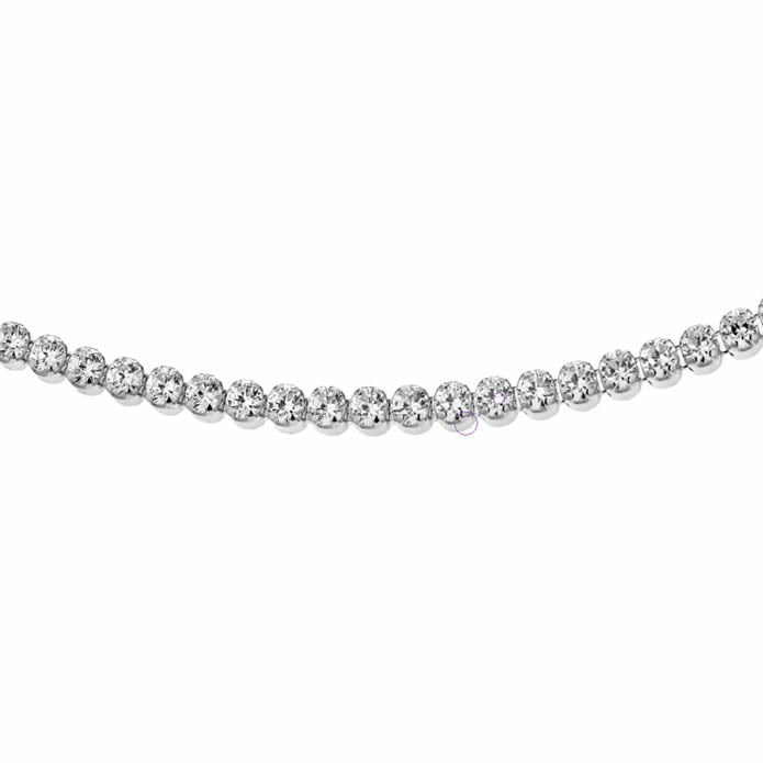 Sterling Silver Cubic Zirconia Tennis Necklace