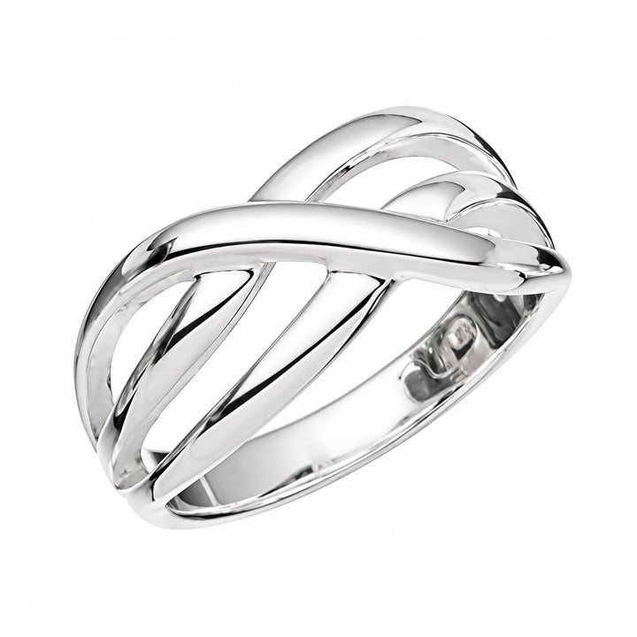 Sterling Silver Crossover Ring