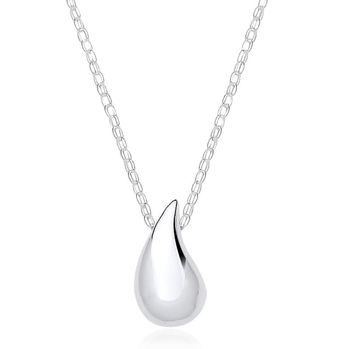 Sterling Silver Solid Teardrop Pendant