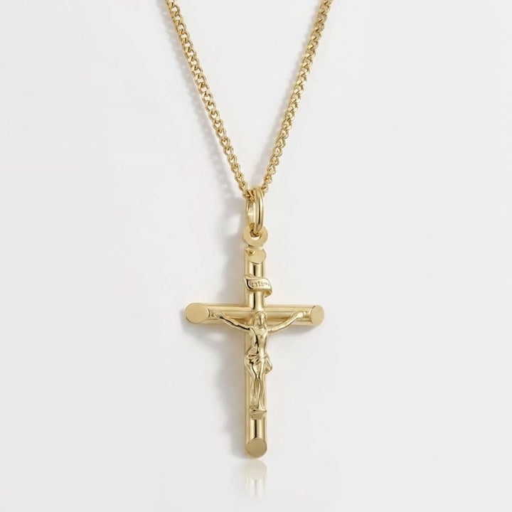 Women's 9ct Gold Crucifix Cross Pendant