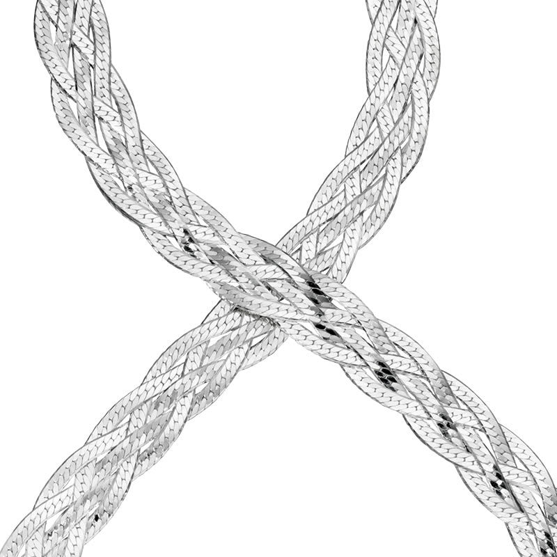 Sterling Silver Braided Herringbone Chain