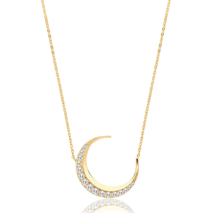 9ct Gold Crescent Moon Necklace
