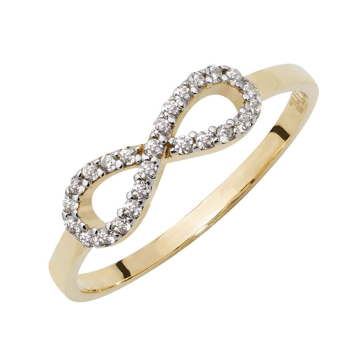 9ct Gold Cubic Zirconia Forever Infinity Ring