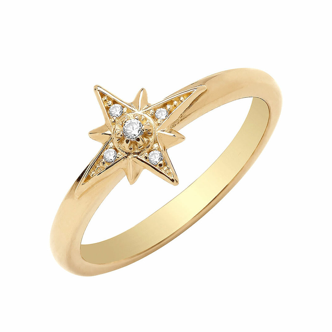 9ct Gold Starburst Ring
