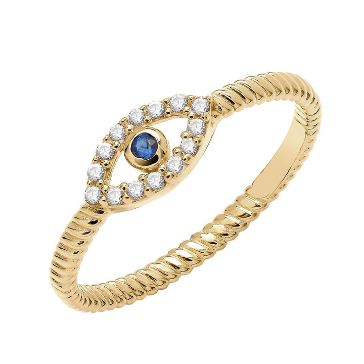 9ct Gold Evil Eye Protection Ring