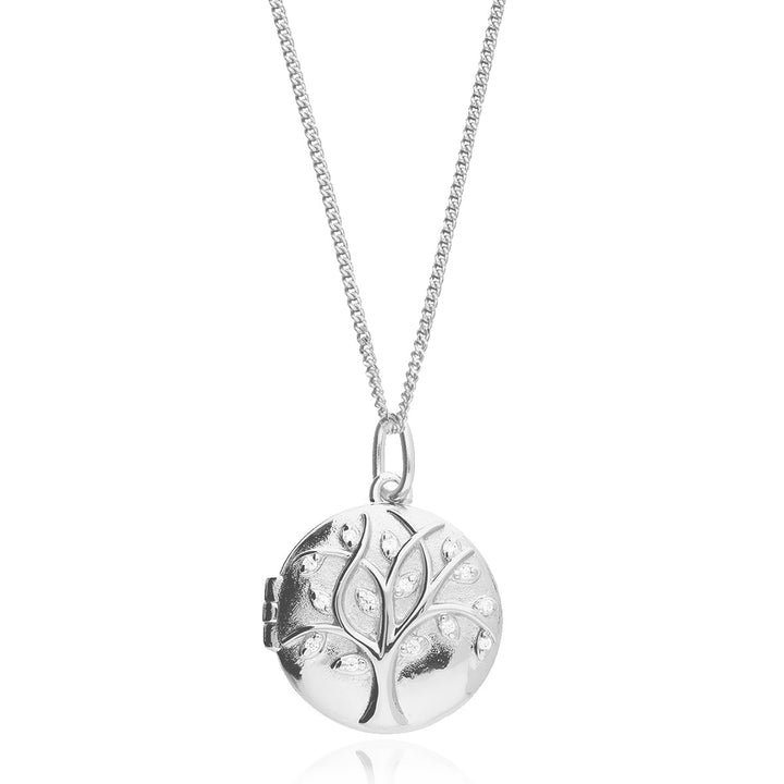 Sterling Silver Tree of Life Locket Necklace