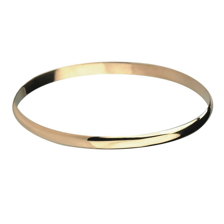 9ct Gold Solid Bangle Bracelet 5mm