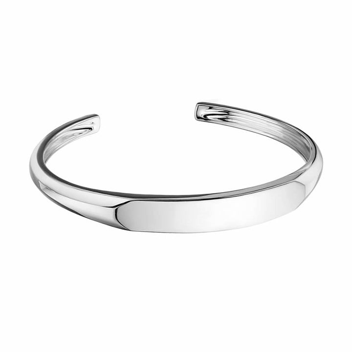 Men's Solid Sterling Silver Personalised ID Bangle