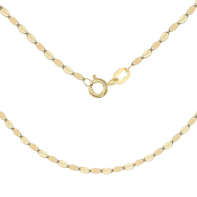 9ct Gold Sparkle Disc Chain